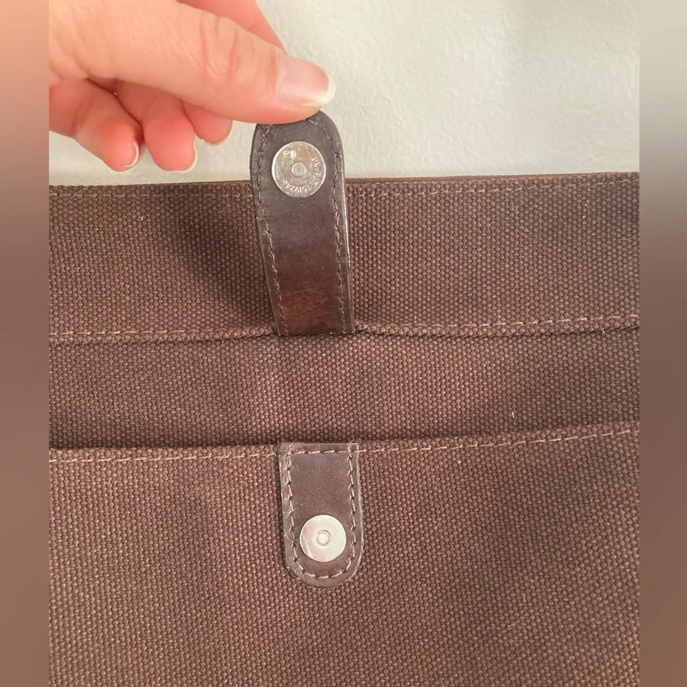 Leather Trim Laptop Bag by Hidesign